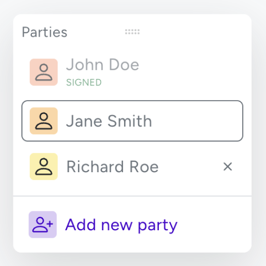 Add signers & fields